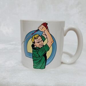 Vintage 80s Golf Coffee Cup Mug CMC Inc Golfer Retro Sports Kitchen Man Cave '87